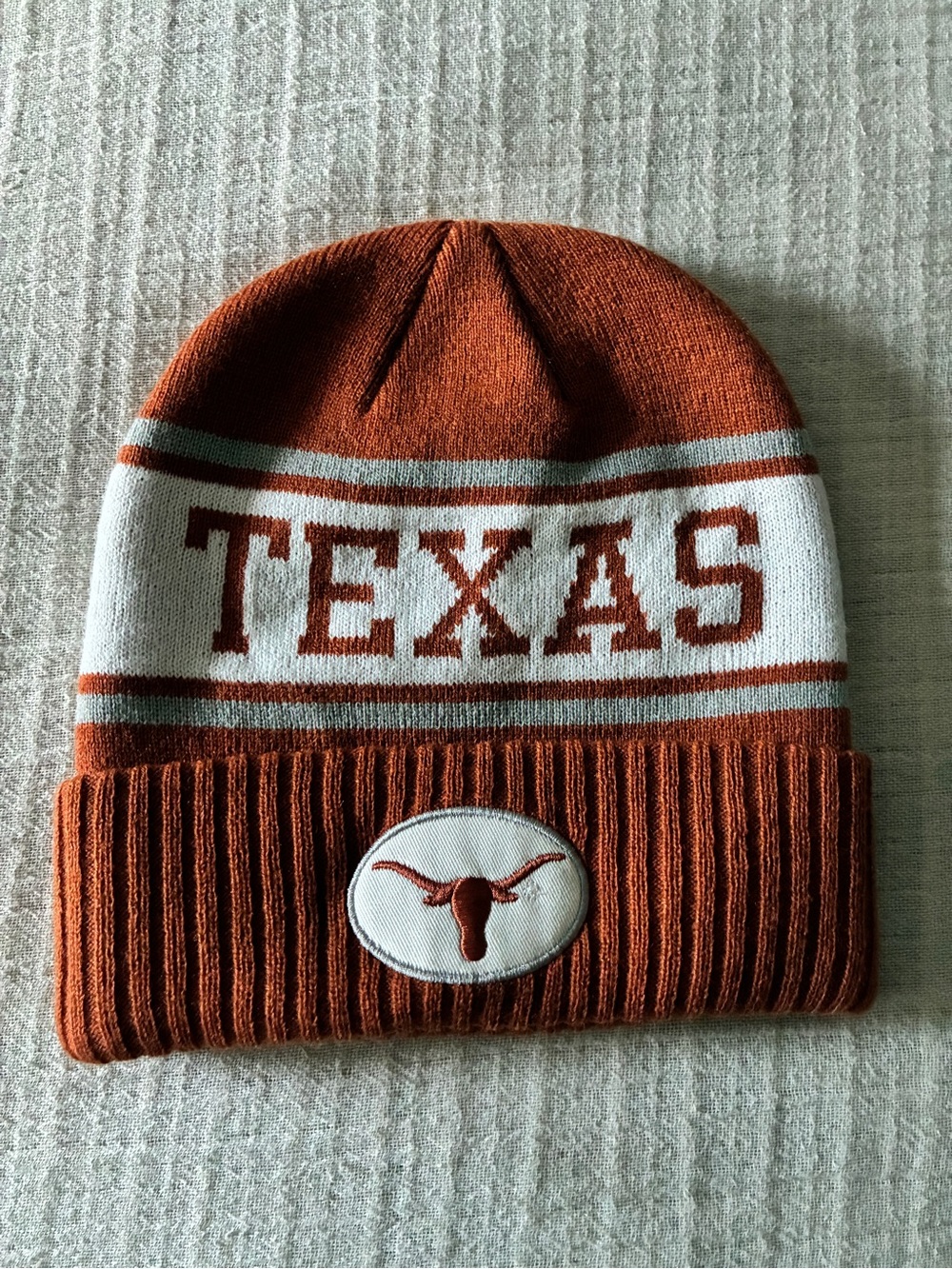 Texas Longhorns Logo Reversible Nike Burnt Orange Knit Beanie, Like New.